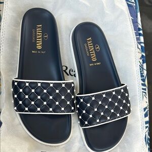 Valentino Blue Rockstud Sandals